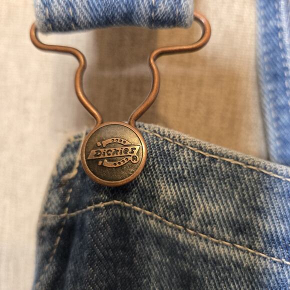 Dickies Bib Overalls Men's Size 36 X 34 Jean Denim Medium Wash Workwear - Picture 5 of 16